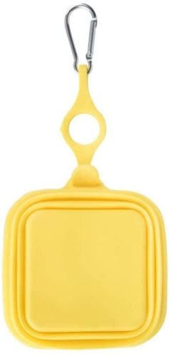 Silicone Collapsible Pet Bowl Double Portable Travel Bowl Equipped with Aluminum Hook Clip